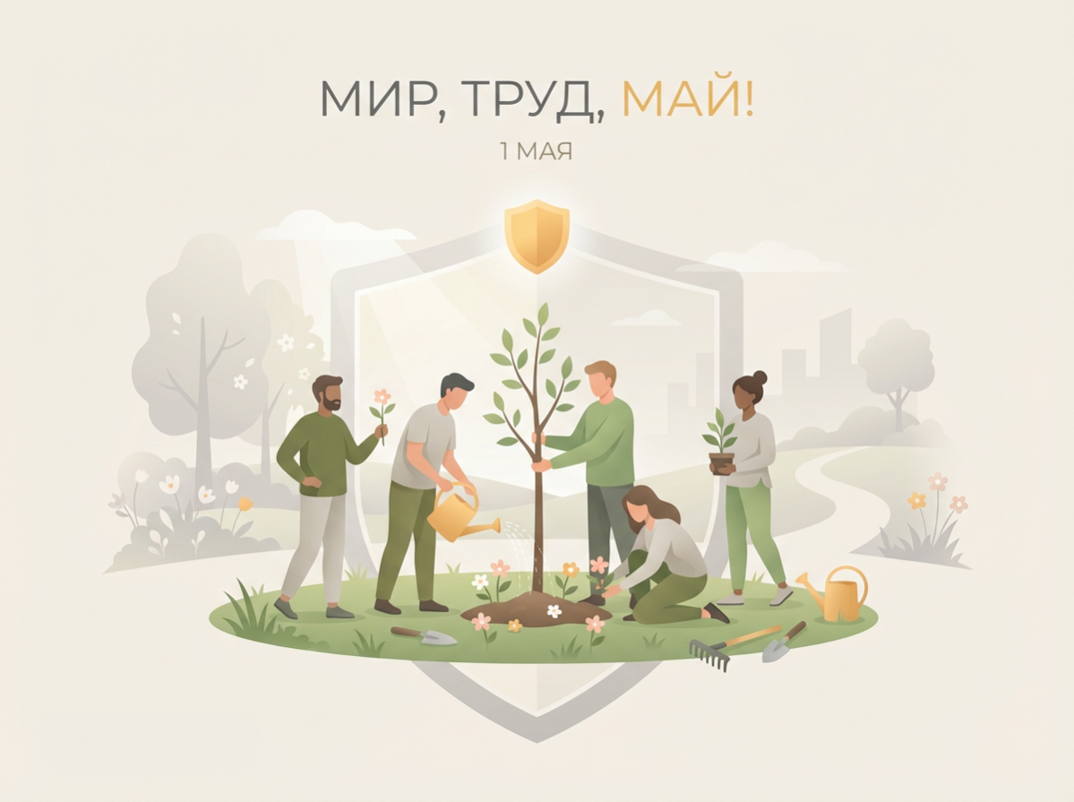 Поздравляем с 1 Мая — днём, который символизирует обновление, тепло и уважение к любому созидательному труду